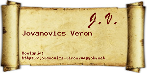 Jovanovics Veron névjegykártya